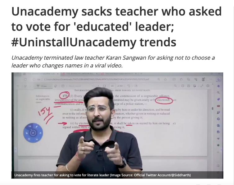 Let us stop #UninstallUnacademy trend